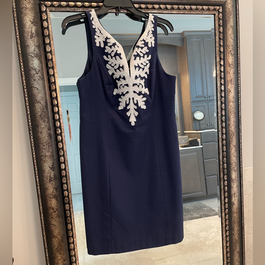 Lilly Pulitzer Navy With White Embroidery